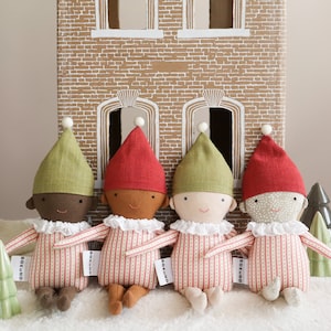 Little Elf doll / Christmas elves / holiday elf / black doll / Christmas Decoration / ornament image 2