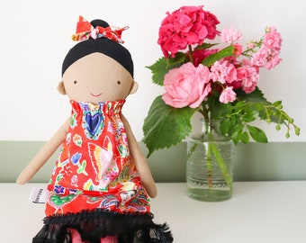 Valentina- Top knot girl / mexican doll / hispanic doll / spanish doll