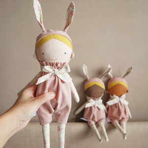 Bunny girl doll / rabbit doll / easter rabbit / keepsake gift / heirloom doll image 1