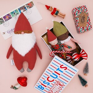 Little Elf doll / Christmas elves / holiday elf / black doll / Christmas Decoration / ornament image 7