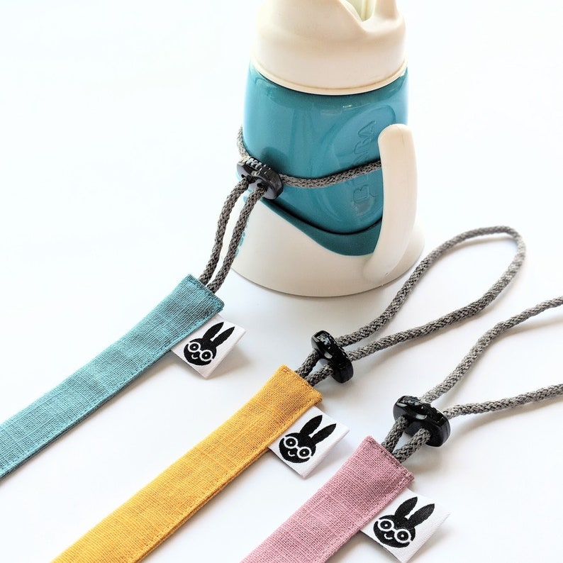 Baby bottle strap, bottle minder, bottle leash, wood toy strap, toy minder, toy leash, sippy cup strap, toy saver, toy ties, new baby gift image 3
