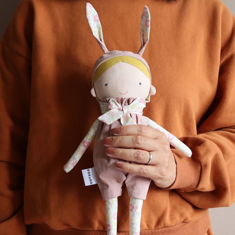 Bunny girl doll / rabbit doll / easter rabbit / keepsake gift / heirloom doll image 9