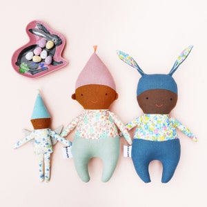 Bunny doll / rabbit rattle / soft toy / baby gift / heirloom doll / nursery decor / waldorf doll image 7