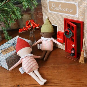 Little Elf doll / Christmas elves / holiday elf / black doll / Christmas Decoration / ornament image 9