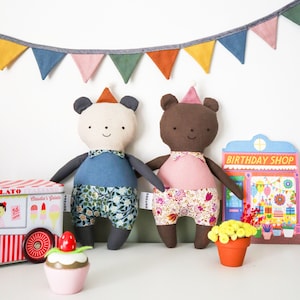 Party bear panda doll / birthday gift / baby gift /party hat doll