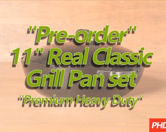 11" Real Classic Grill Pan "Premium Heavy Duty" set with lid
