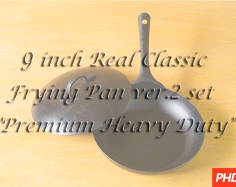 9" Real Classic Frying Pan ver.2 "Premium Heavy Duty" set with lid