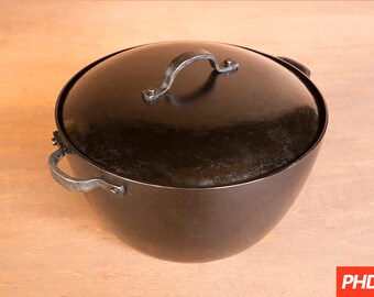 9" Real Classic Iron Pot "Premium Heavy Duty" set with lid