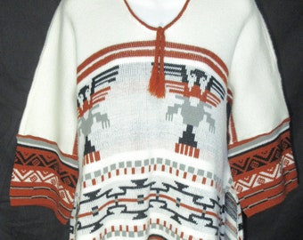 Vintage Thunderbird-trui jaren 70 tuniek lang - maat S/M