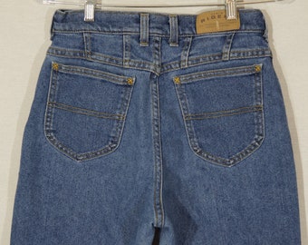 Vintage Blue Jeans Riders Mom Jeans Slight Stretch - 30" High Waist - PERFECTLY worn in