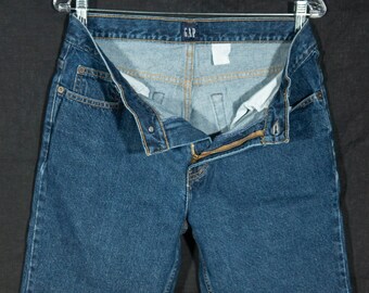 Vintage Jean Shorts 90s Gap Denim Long Cut / Pedal Pushers - VTG Size 10