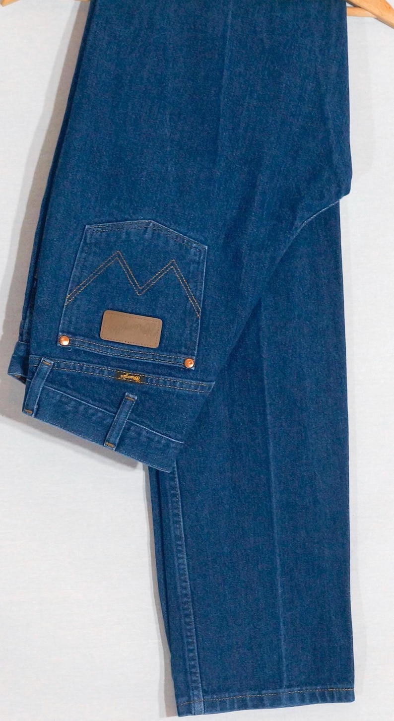 Vintage Wranglers Cowboy Jeans: Western Wear, Dark Wash Bootcut - Size 32 x 40 image 1