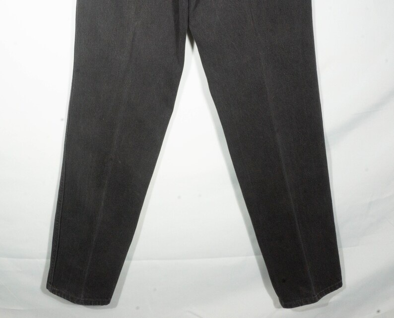 Jeansy Wrangler Bareback z lat 80. w stylu western rodeo, sprane, czarne, z denimu zdjęcie 7