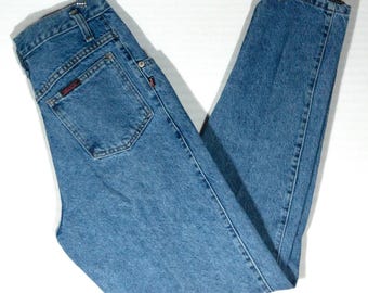 Vintage Sasson-jeans: mom jeans met hoge taille taps toelopende pijpen