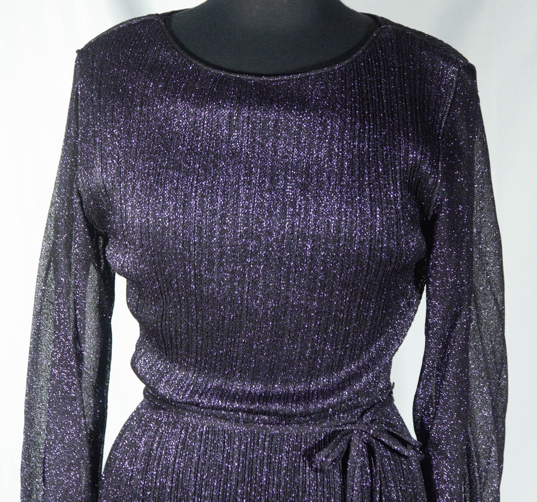 70s Dress Vintage Midi Made in USA Union Stamp Label Designer Etsy