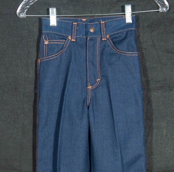 70s Kids Jeans Vintage SEARS Dark Blue Mint Condi… - image 3