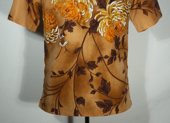 Vintage Hawaiian Shirt 70s Lounge Wear Top "Hawai… - image 8