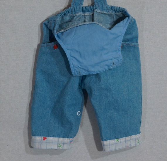 70s Baby Overalls Vintage Hand Made Romper Hand Sewn,… Gem