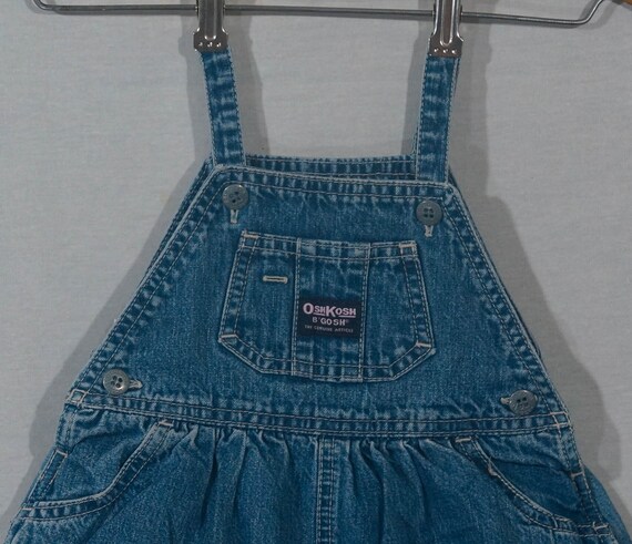 OshKosh Jean Dress Vintage Overalls Cut - Girls T… - image 2