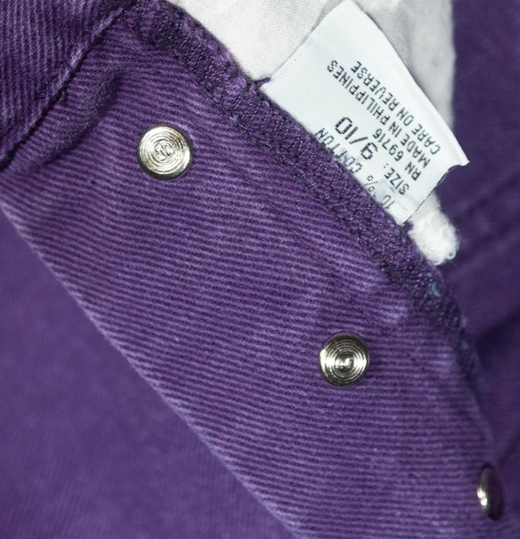 Vintage Purple Jeans 'Jeanjer' Label Button Fly H… - image 10