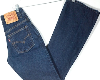 Vintage Levi's 517 Jeans: Dark Wash Bootcut Flare 2001 Label - Size 1 Jr.
