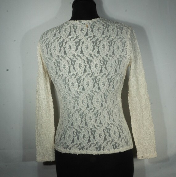 Vintage Lace Top See Through Brocade Lace Lingeri… - image 8