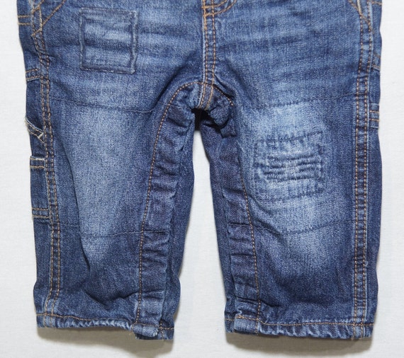 OshKosh Overalls Baby Jeans Vestbak Denim Patchwo… - image 5