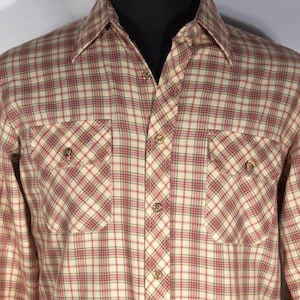 Vintage Kingsport Shirt 80&#39;s Plaid Top Preppy Oxford Button Down Swanky Collegiate Hip Lightweight Long Sleeve - Men&#39;s Size M , 44&quot; Chest