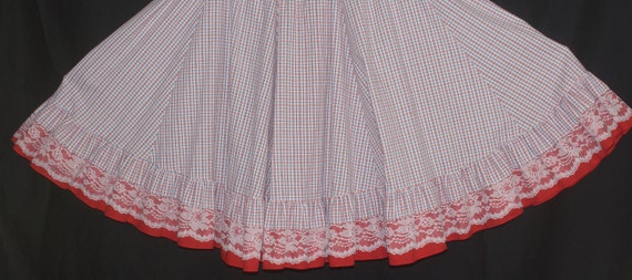 Vintage Square Dance Skirt 80s "Pitchfork" Label … - image 10