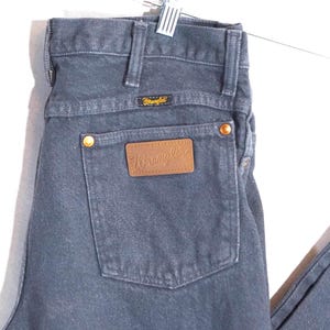 Vintage Western Jeans, Wranglers Gray Denim, USA Made Bootcut - 32 x 34 image 6