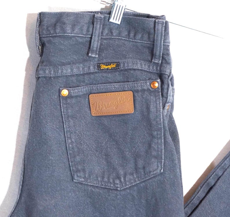 Vintage Western Jeans, Wranglers Gray Denim, USA Made Bootcut - 32 x 34 image 6