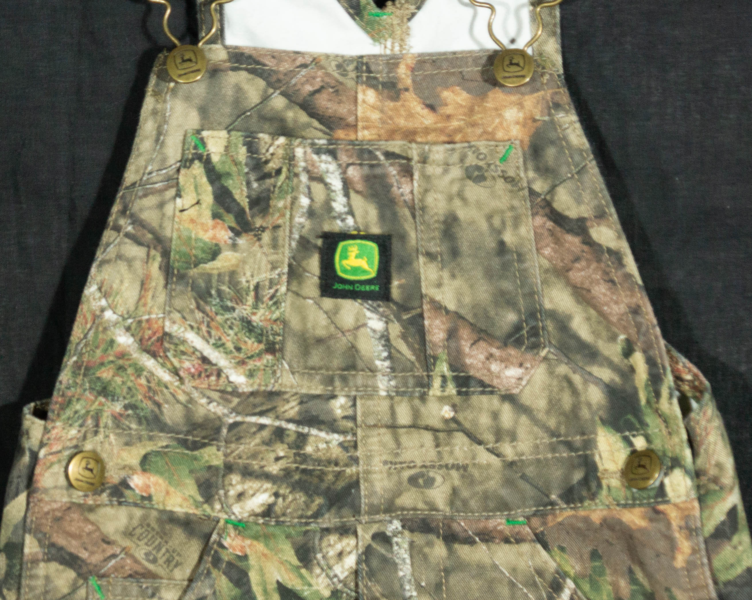 John Deere Boys 6 Overalls Bibs Camo Camouflage Adjustable Strap