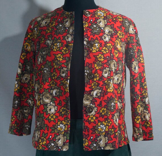60s Mod Jacket Top Vintage Handmade Leisure Suit … - image 2