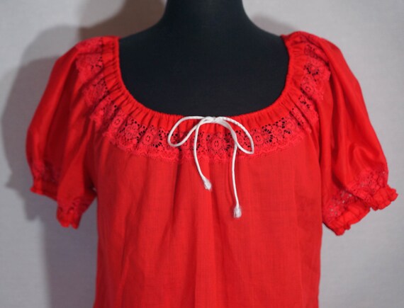 1970's Folk Top Vintage Peasant Blouse Southweste… - image 3