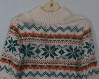 Vintage Kids Sweater Crewneck Scandinavian Knit St. Michael's Label - Child's Size 5 - 6