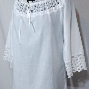 Cottagecore Prairie Blouse: 70s Smock Top, Made in USA, Size M
