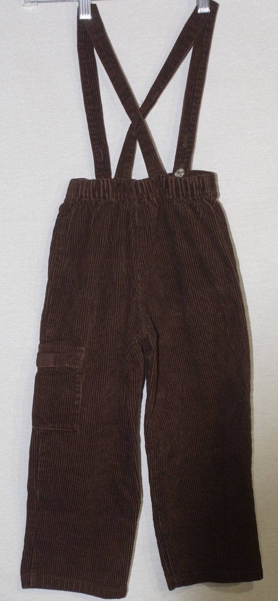 70s Toddler Pants Cords Vintage Trousers Suspender