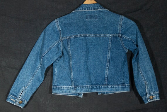 Vintage Kids Jean Jacket 80s Squeeze Denim Coat -… - image 6