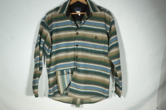 Vintage Wool Shirt 90s Sierra Pacific Button Down… - image 9