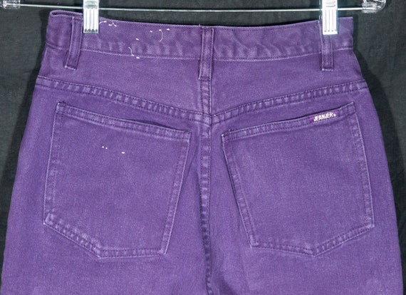 Vintage Purple Jeans 'Jeanjer' Label Button Fly H… - image 6