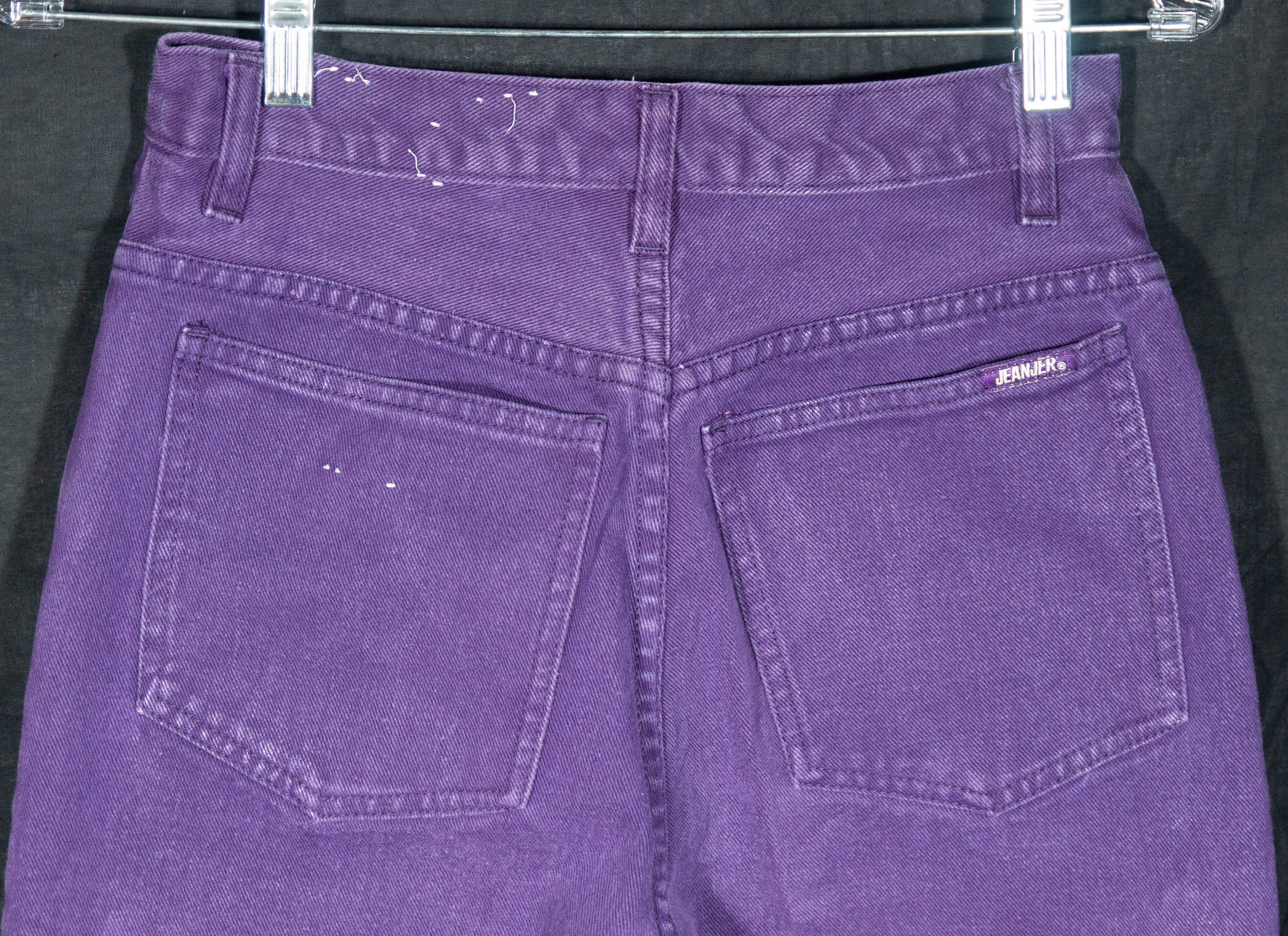 Vintage Purple Jeans 'jeanjer' Label Button Fly High Rise, Tapered Leg 27  High Waist -  Canada