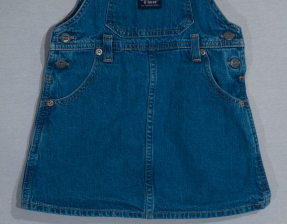 Vintage OshKosh Jean Dress Toddler Denim Jumper O… - image 8
