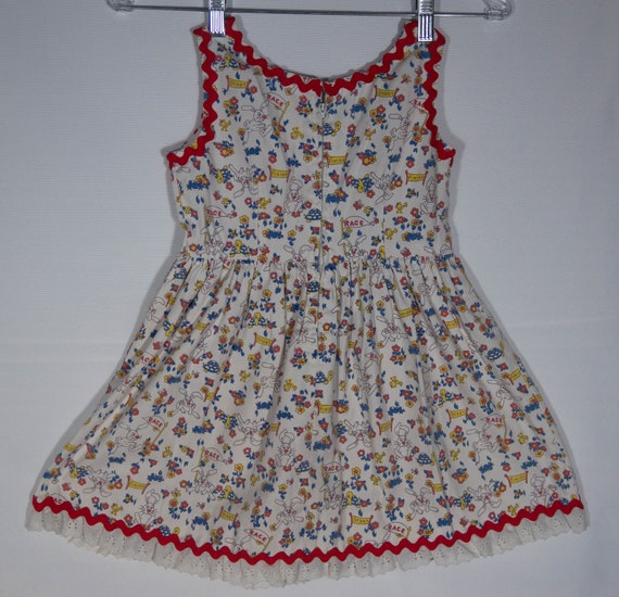 Vintage Handmade Girls Dress, 50s Rockabilly Styl… - image 4