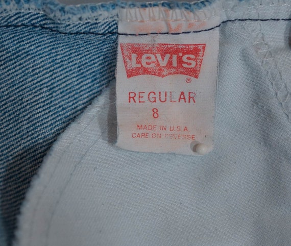 Kids Levi's Jean Shorts Vintage 70s 80s Made in U… - image 8