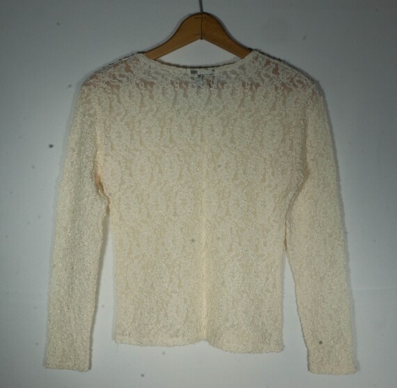 Vintage Lace Top See Through Brocade Lace Lingeri… - image 3