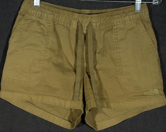 North Face Khaki Canvas Hiking Shorts: Size Petite Small