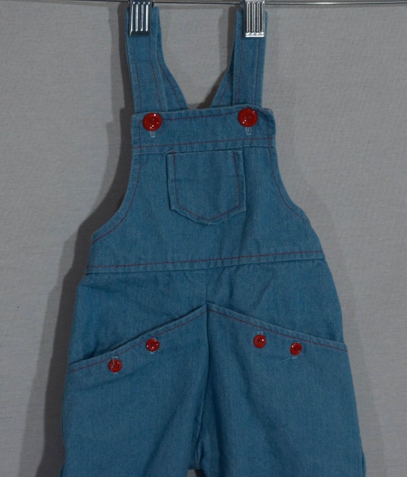 70s Baby Overalls Vintage Hand Made Romper Hand Se