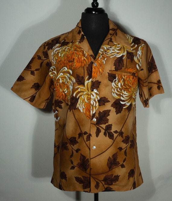 Vintage Hawaiian Shirt 70s Lounge Wear Top "Hawai… - image 3