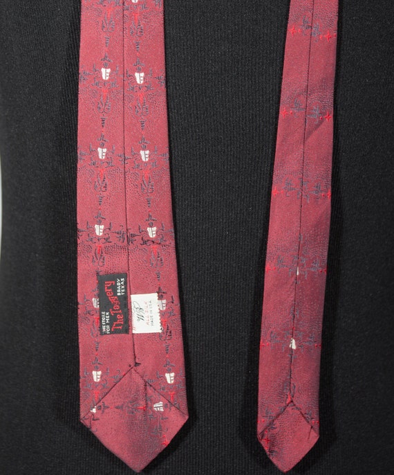 Vintage Silk Neck Tie 50s 60s Mod Midcentury Styl… - image 9