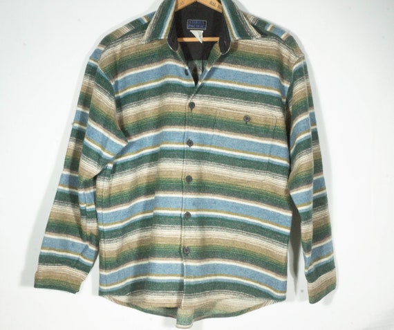 Vintage Wool Shirt 90s Sierra Pacific Button Down… - image 8